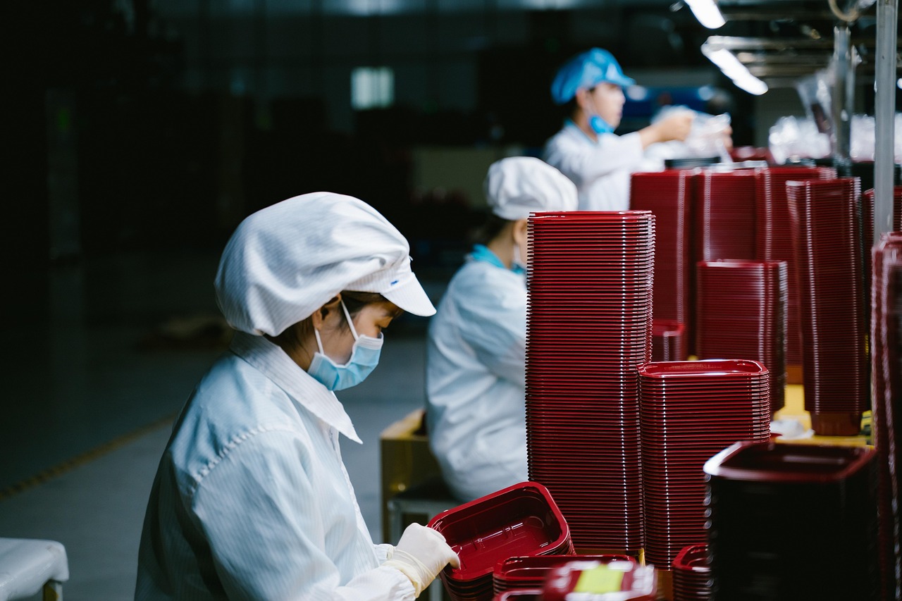 worker, woman, mask, face mask, medical mask, portrait, factory, factory worker, occupation, asian, asian woman, worker, factory, factory, factory, factory, factory, factory worker